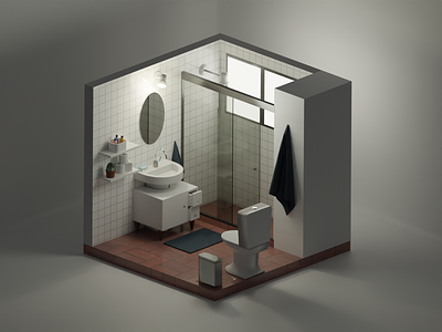 3D Bathroom 3d bathroom blender blender3d concept decoration home house illustration interior design