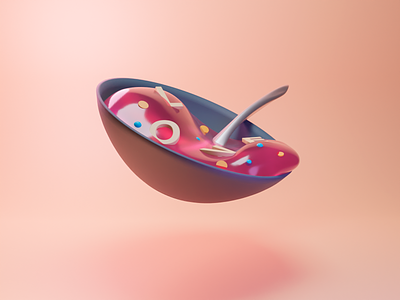 Love soup 3d blender candy cute food funny illustration indie love lovely soup
