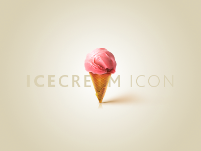 IceCream icon. awesome brown candy clean design food ice icecream icon photoshop sweet tjaydesign