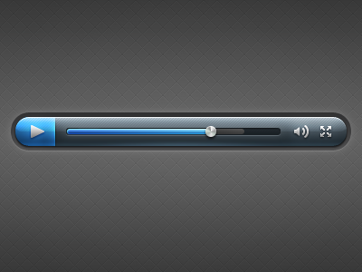 VideoPlayer. awesome blue button design interface play player tjaydesign ui video