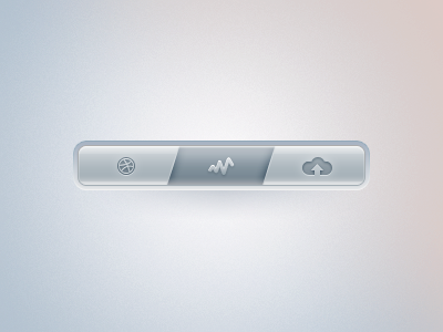 Dribbble Navigation Bar. awesome bar button design form gray navigate rebound tjaydesign ui web