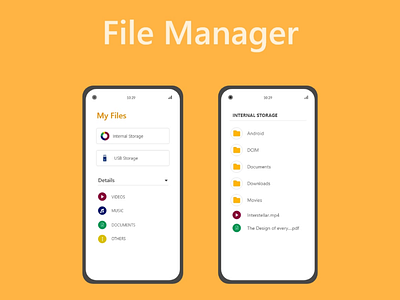 File Manager UI Design uidesign uxdesign mobileui