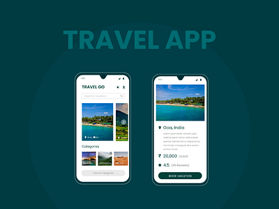 Travel app mobile UI Design