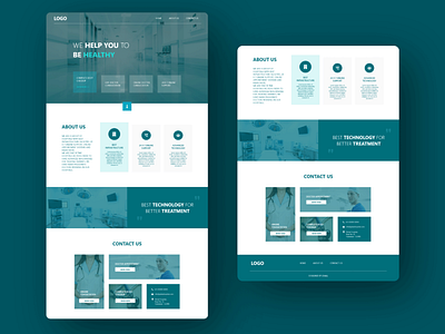 Hospital website UI Screen
