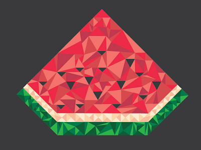 Watermelon Geometric Illustration geometric illustration triangles vector watermelon