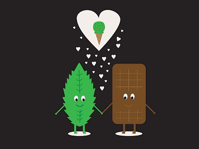 Chocolate Mint chocolate cream humour ice ice cream illustration love mint sweet vector witty