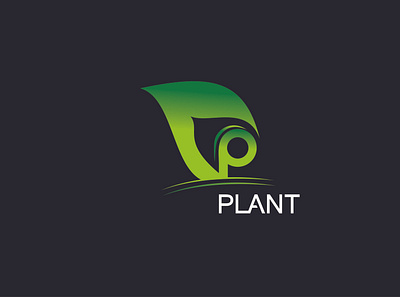 plant branding color concept design flat logo minimal mockup modern vector