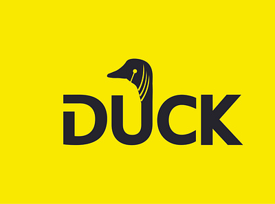 DUCK branding color concept design flat logotype minimal mockup modern vector