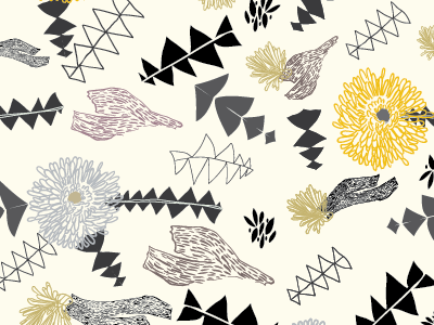 Brassica + Bark deets botanical design floral hand drawn illustration pattern repeating