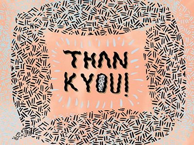 Thank You Note graphic design hand lettering illustration thank you