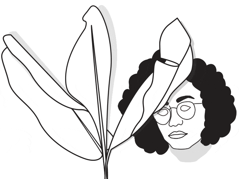 FACE PLANT: Banana Leaf animation black and white botanical comedy educational illustration