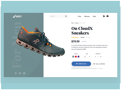 "ASICS" Product Page