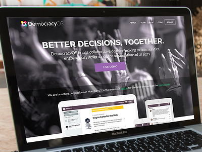 DemocracyOS branding web design