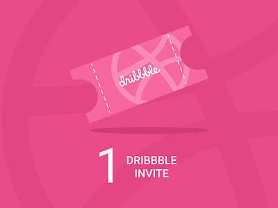Dribbble Invite Giveaway dribbble flat graphic design illustration invitation invites material minimal uidesigner uiux vector web ui