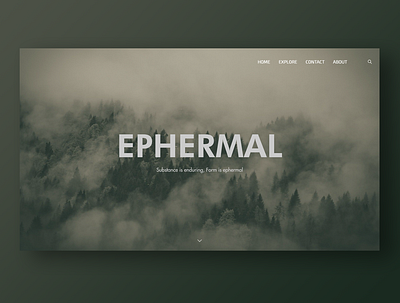 Ephermal Bliss design minimal ui ux web website
