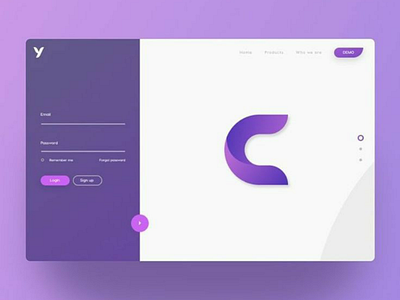 Login page web design adobe xd mobile app design web design