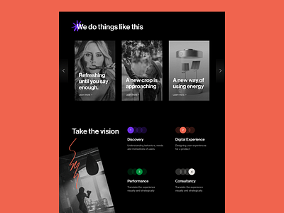 Design concept for Hustle website - Desktop dark design interface mobile ui