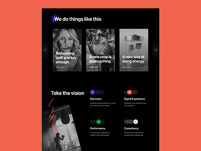 Design concept for Hustle website - Desktop