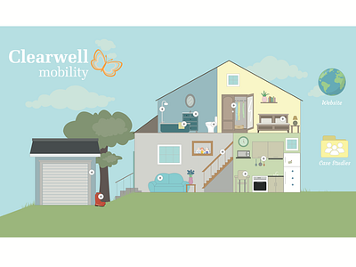 Illustration SVG file of an interactive house