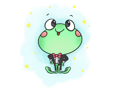Feelin' Froggy! childresn illustration cute design frog illustration