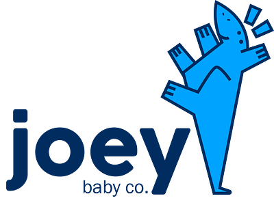 joey baby co. Logo app branding childresn illustration cute design icon illustration logo mascot typography