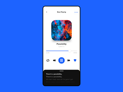 Daily UI 009 - Music Player app app design app ui clean dailyui dailyui 009 lyrics minimalism mobile design music music app music player music player app ui design ux ui visual