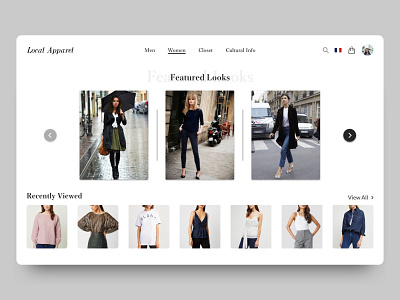 Local Apparel Web Design e commerce fashion shopping ui design web design
