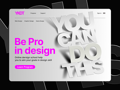 YKDT design hero illustration ui ui ux webdesign