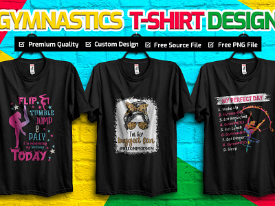 Gymnastics T-shirt Design t shirt design template