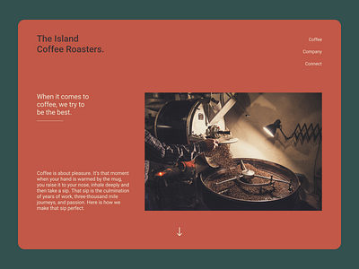 Coffee Roaster Concept branding coffee design landing page ui ux web design web designer website