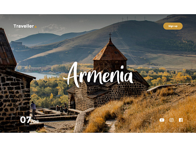 Armenia Travel home landing landingpage ui ui ux ux web design website