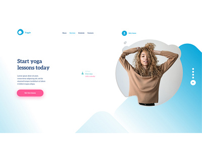 Yoga screen homepage landing landingpage minimalism screen ui uiuxdesign webdesign website