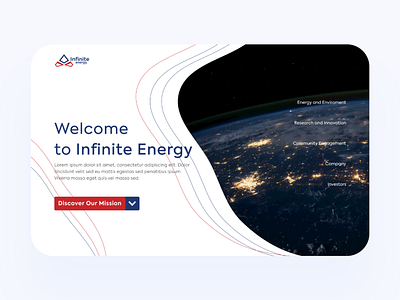 UI Design - Infinite energy landing page