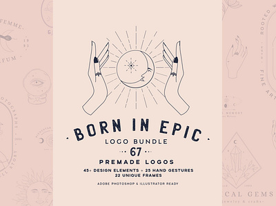 Born in Epic Logo Bundle adobe adobe illustrator branding design download eps graphic graphic design graphic stock graphics illustrator logo logo bundle logo design logos logosai photoshop spiritual vector art vector graphics