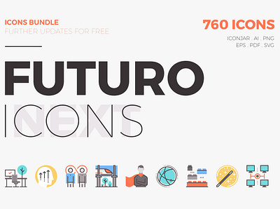 Futuro Next Icons Bundle adobe design designs download graphic design graphics icon icon design icon set iconography icons icons pack icons set illustration illustrations illustrator photoshop vector graphics web design web graphics