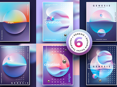 GENESIS Poster Templates abstract adobe branding color colorful colors design gradients graphic art graphic design graphics illustrator poster poster art poster design poster templates posters print prints templates