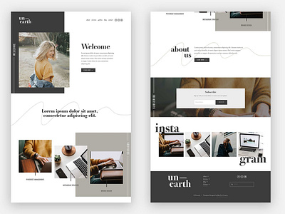 Squarespace Template: Unearth blog branding design frontend graphic design graphicdesign graphics minimal mobile design screen design squarespace squarespace commerce squarespace design squarespace template user interface web design web theme website banner website design website theme