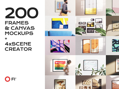 200 Frame Canvas Mockup Bundle