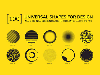 100 Geometric Vector Shapes for Download