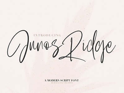 Junos Ridge - Handwritten Font