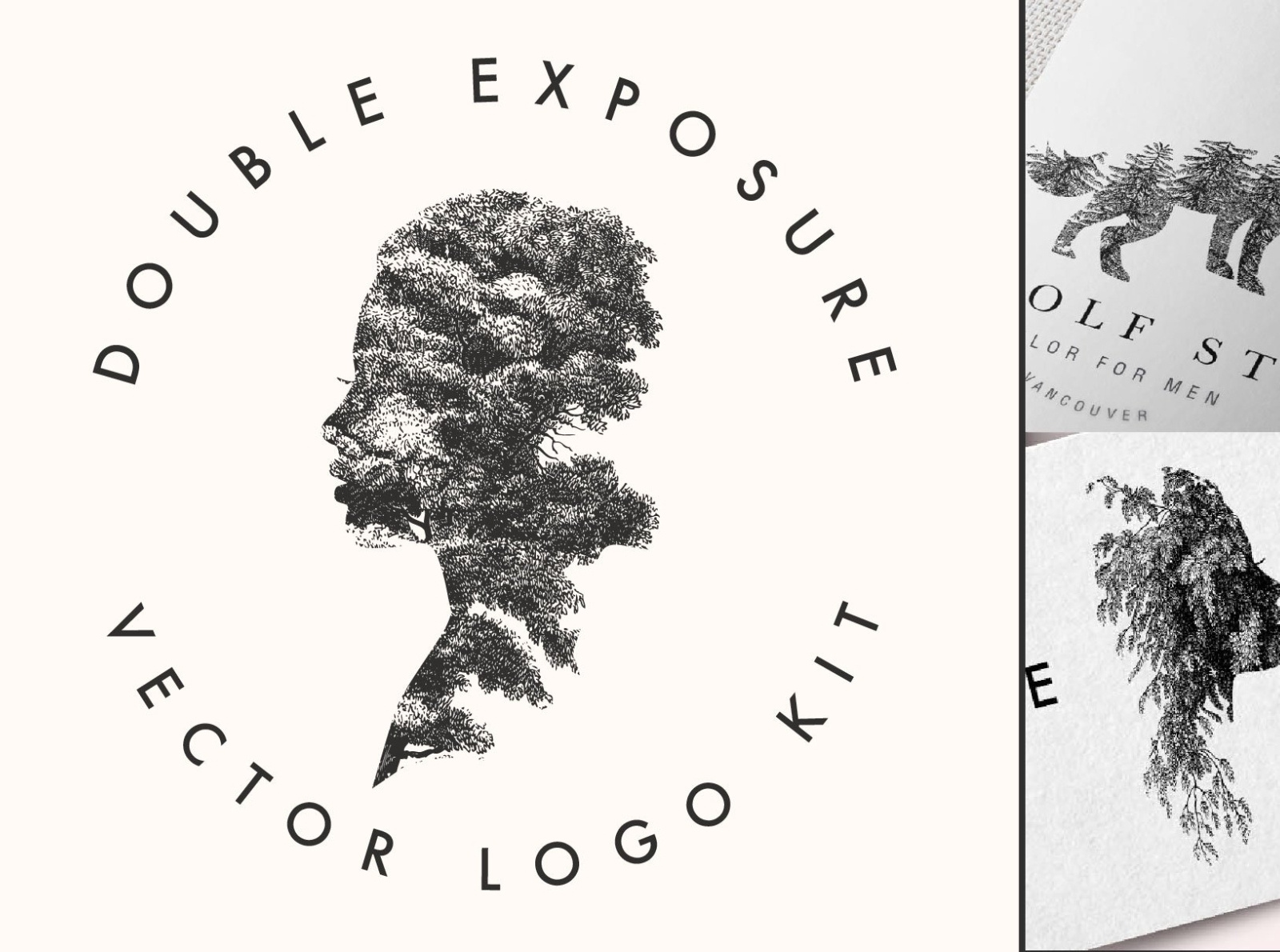 DOUBLE EXPOSURE VECTOR LOGO KIT by Graphic Stock on Dribbble