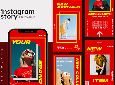 Instagram Story Template bold design fashion fashion design graphic design images instagram instagram banner instagram post instagram stories instagram stories pack instagram stories template instagram story instagram story template instagram template layout social media social media pack social media templates style