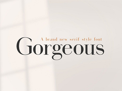 Gorgeous Serif Font