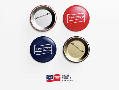 Trail Public Affairs pin america blue brand branding design graphic design identity logo logotype pin red