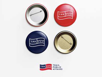 Trail Public Affairs pin america blue brand branding design graphic design identity logo logotype pin red