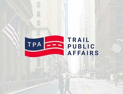 Trail Public Affairs america blue brand branding design flag graphic design identity logo logotype red