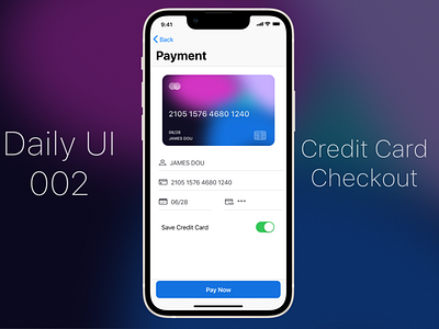 Daily UI 002 - Credit Cart Checkout
