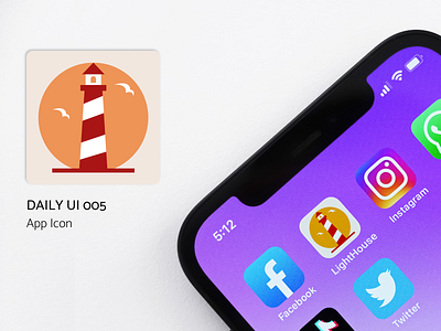 Daily UI - 005 - App Icon app app icon branding challenge daily ui daily ui 005 design challenge icon lighthouse ui