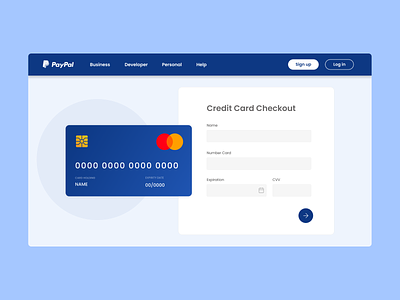 #DailyUI 002 - Credit Card Checkout checkout credit card design paypall ui web