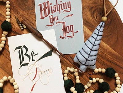 2021 Christmas Cards blackletter calligraphy christmas christmas cards december design greeting cards hand lettering handmade handwritten holidays lettering spencerian script stationery typography winter